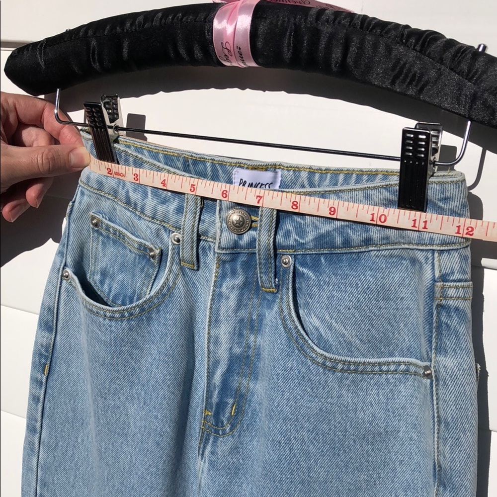 Princess Polly Blue High Rise Jeans with Classic Stitching NWT - Picture 5 of 13